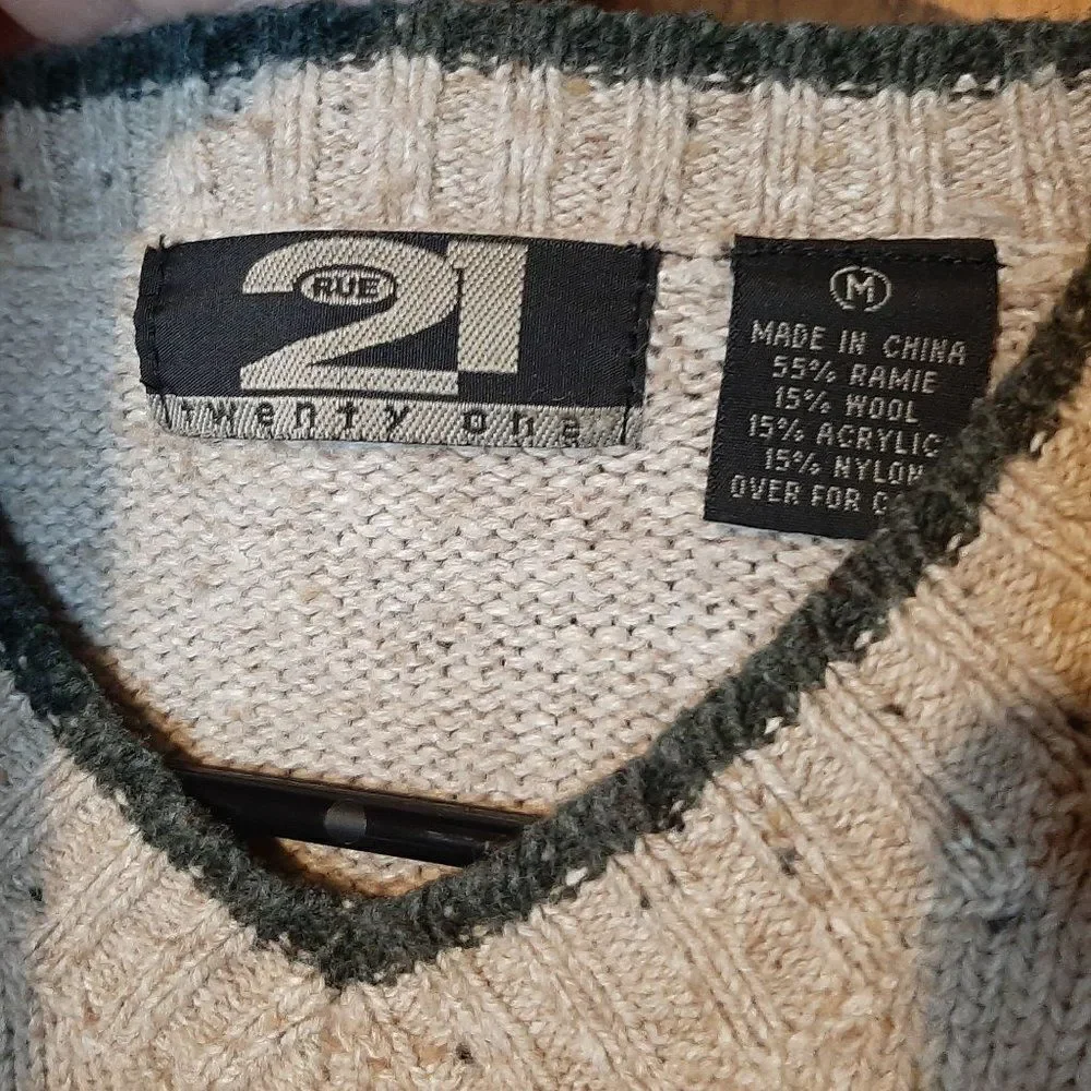 Rue 21 Y2K Wool Blend Sweater sz M